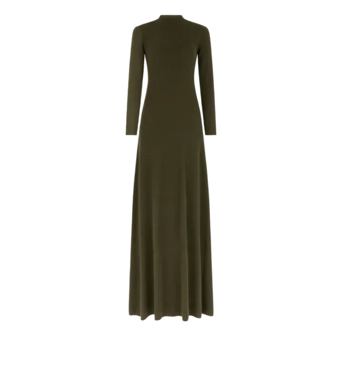 Full Needle Fine Cashmere Silk Crewneck Column Dress Full Needle Fine Cashmere Silk Crewneck Column Dress