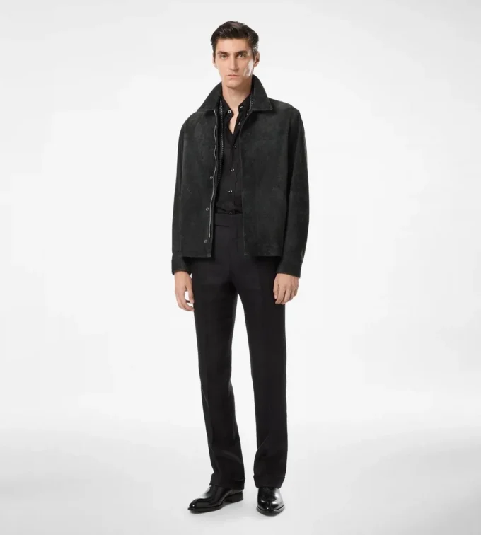 Gebürstete Wildleder-Arbeitsjacke