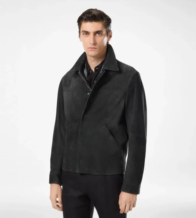 Gebürstete Wildleder-Arbeitsjacke