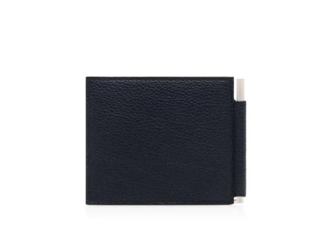 Geldclip-Brieftasche aus genarbtem Leder
