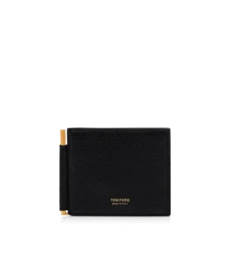 Geldklammer-Brieftasche aus genarbtem Leder