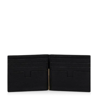 Geldklammer-Brieftasche aus genarbtem Leder