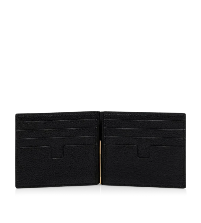 Geldklammer-Brieftasche aus genarbtem Leder