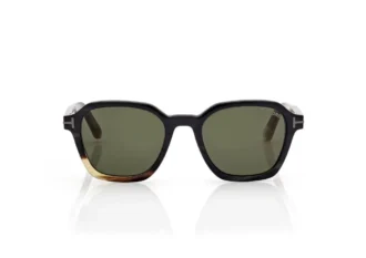 Geometrische Horn-Sonnenbrille