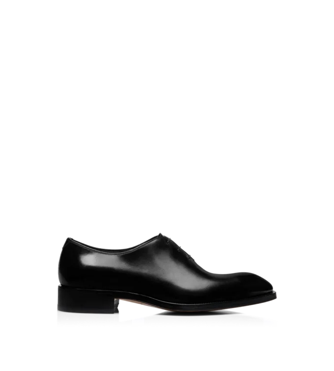 Gepolsterter Leder-Schnürschuh Gepolsterter Leder-Schnürschuh