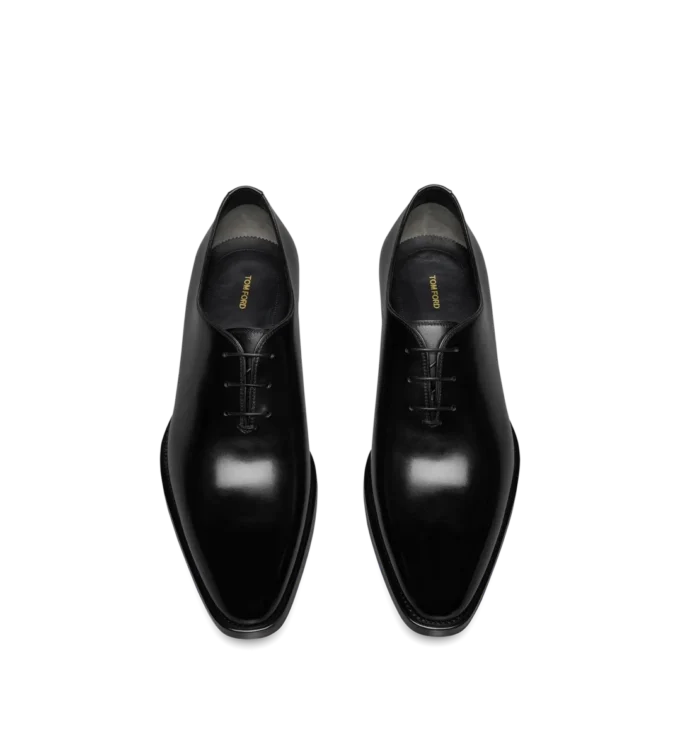 Gepolsterter Leder-Schnürschuh Gepolsterter Leder-Schnürschuh