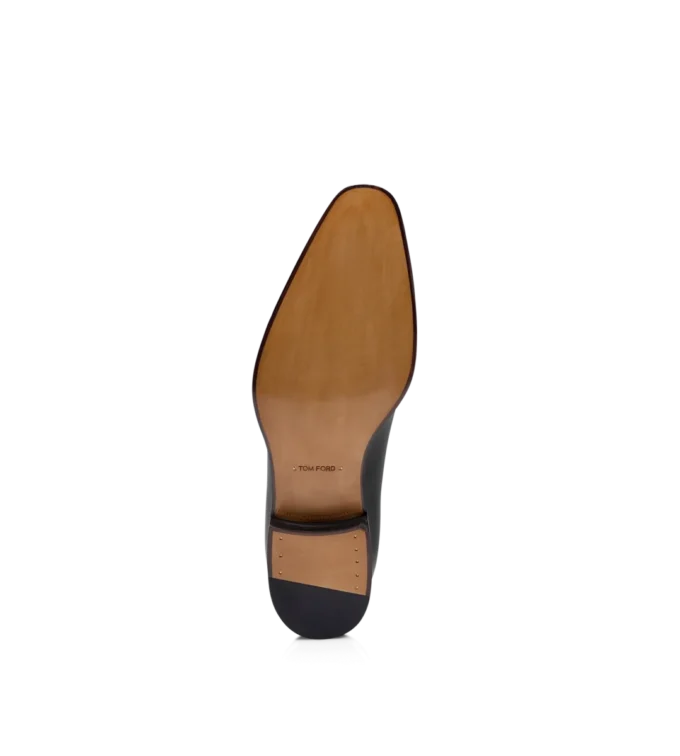 Gepolsterter Leder-Schnürschuh Gepolsterter Leder-Schnürschuh