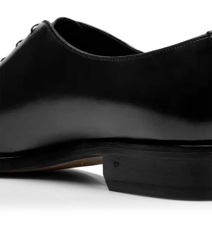 Gepolsterter Leder-Schnürschuh Gepolsterter Leder-Schnürschuh