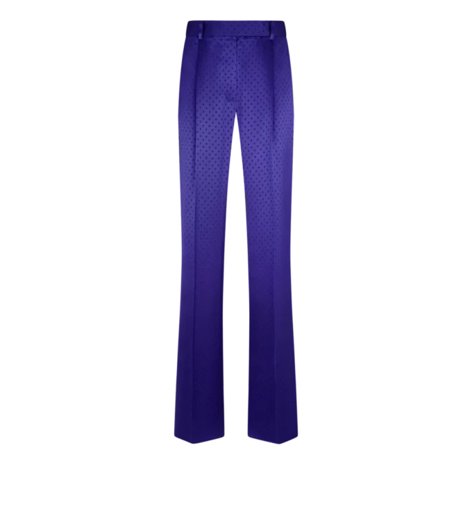Gepunktete Jacquard-Plisseehose Gepunktete Jacquard-Plisseehose