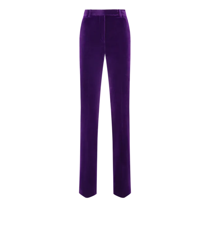 Gerade geschnittene Hose aus Baumwollsamt Gerade geschnittene Hose aus Baumwollsamt