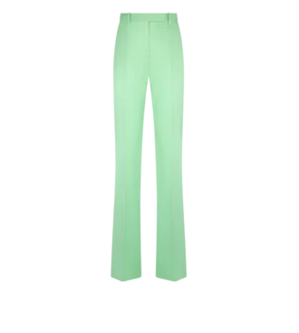 Gerade geschnittene Hose aus gewaschener Baumwoll-Seidenmischung