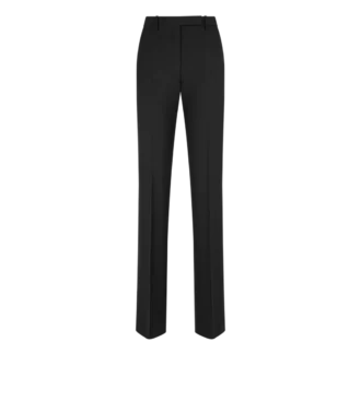 Gerade geschnittene Hose aus Woll-Seiden-Mischung