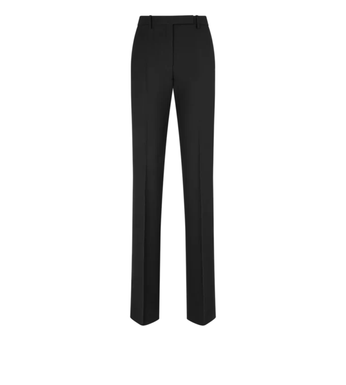 Gerade geschnittene Hose aus Woll-Seiden-Mischung Gerade geschnittene Hose aus Woll-Seiden-Mischung