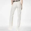 Gerade geschnittene Hose aus Wolle und Seide mit Schattenstreifen Gerade geschnittene Hose aus Wolle und Seide mit Schattenstreifen