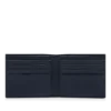 Geschmeidige, längliche T-Linie-Bifold-Brieftasche aus genarbtem Leder