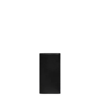 Geschmeidige vertikale Geldbörse aus genarbtem Leder