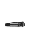 Geschmeidiger Ledergürtel mit Metall-T-Schlaufe Geschmeidiger Ledergürtel mit Metall-T-Schlaufe