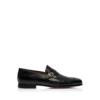 Geschmeidiger Loafer aus genarbtem Leder mit verdrehter Schnalle von Gigi Geschmeidiger Loafer aus genarbtem Leder mit verdrehter Schnalle von Gigi
