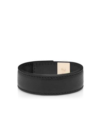 Geschmeidiges T-Verschluss-Armband aus genarbtem Leder