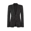 Gestreifte Einreiherjacke aus Wolle und Baumwolle Gestreifte Einreiherjacke aus Wolle und Baumwolle