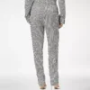 Gestreifte Seiden-Pyjama-Hose mit Paspelierung Gestreifte Seiden-Pyjama-Hose mit Paspelierung