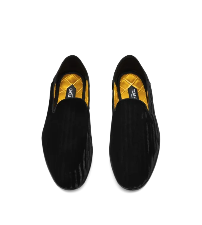 Gestreifter Samt-Slipper Steven