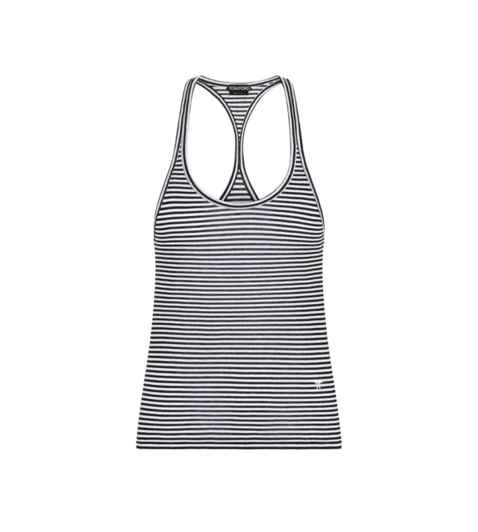 Gestreiftes Tanktop mit tonalem TF-Sticklogo