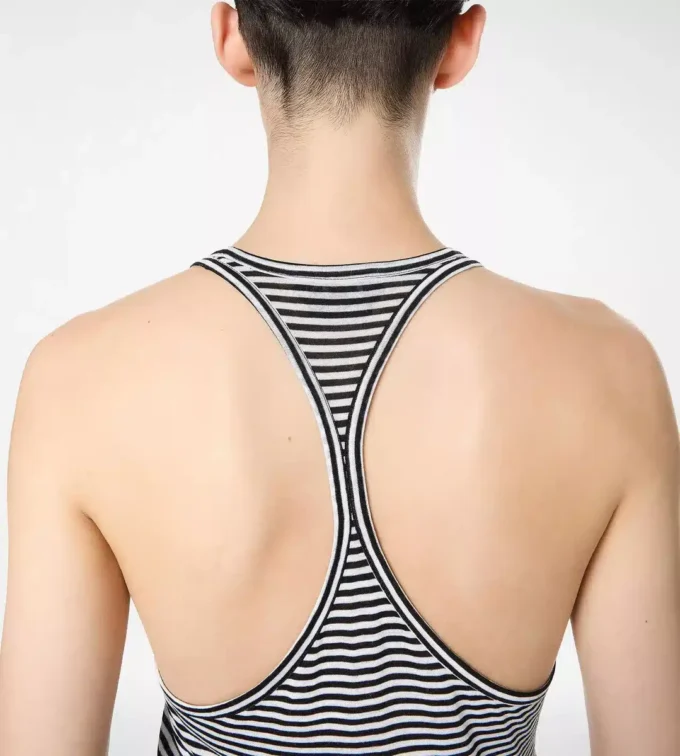 Gestreiftes Tanktop mit tonalem TF-Sticklogo