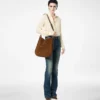 Gewaschenes Seiden-Georgette-Hemd mit tonalem TF-Sticklogo