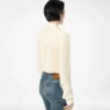 Gewaschenes Seiden-Georgette-Hemd mit tonalem TF-Sticklogo