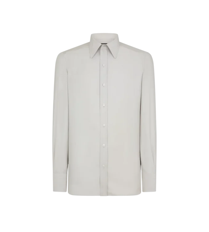 Gewaschenes Slim-Fit-Hemd aus Twill Gewaschenes Slim-Fit-Hemd aus Twill