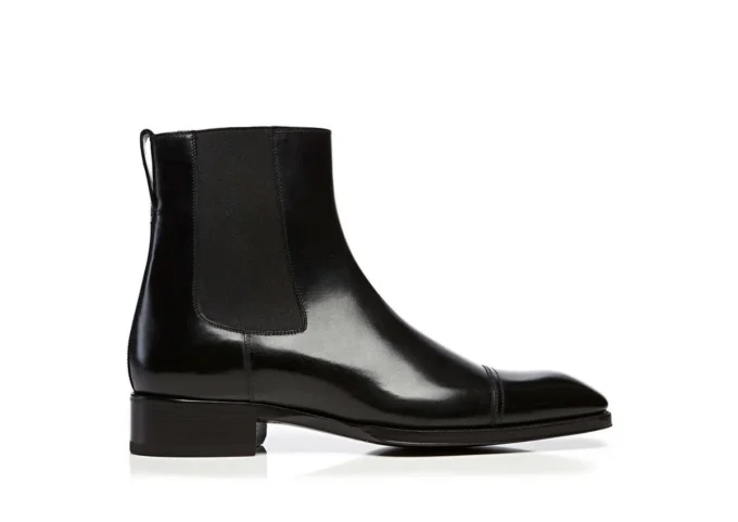 Gianni-Stiefelette aus poliertem Leder
