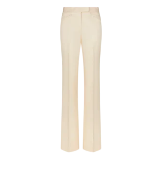 Glänzende Barathea-Seidenwolle, maßgeschneiderte Tuxedo-Hose mit weitem Bein