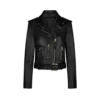 Glänzende Bikerjacke aus Plonge-Leder