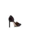 Glänzende Eva D’Orsay Pumps aus geprägtem Krokodilleder Glänzende Eva D’Orsay Pumps aus geprägtem Krokodilleder