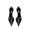 Glänzende Eva D’Orsay Pumps aus geprägtem Krokodilleder Glänzende Eva D’Orsay Pumps aus geprägtem Krokodilleder