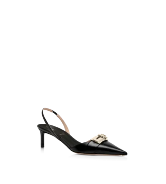 glnzende leder slingback sandalen mit t verschluss 2 330x367 - Gl&auml;nzende Leder-Slingback-Sandalen mit T-Verschluss