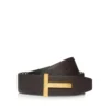Grain Leather Ridge Buckle T Belt Grain Leather Ridge Buckle T Belt