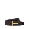 Grain Leather T Icon Belt