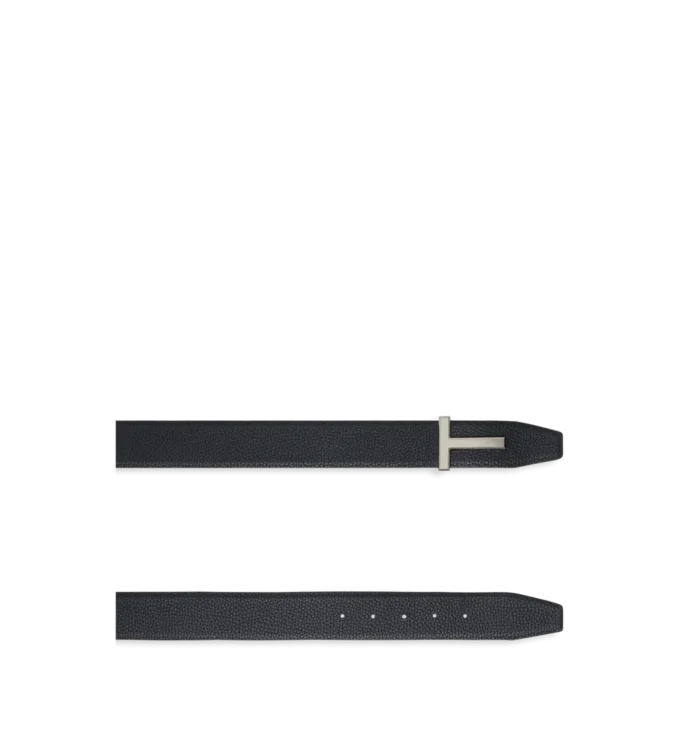 Grain Leather T Icon Belt