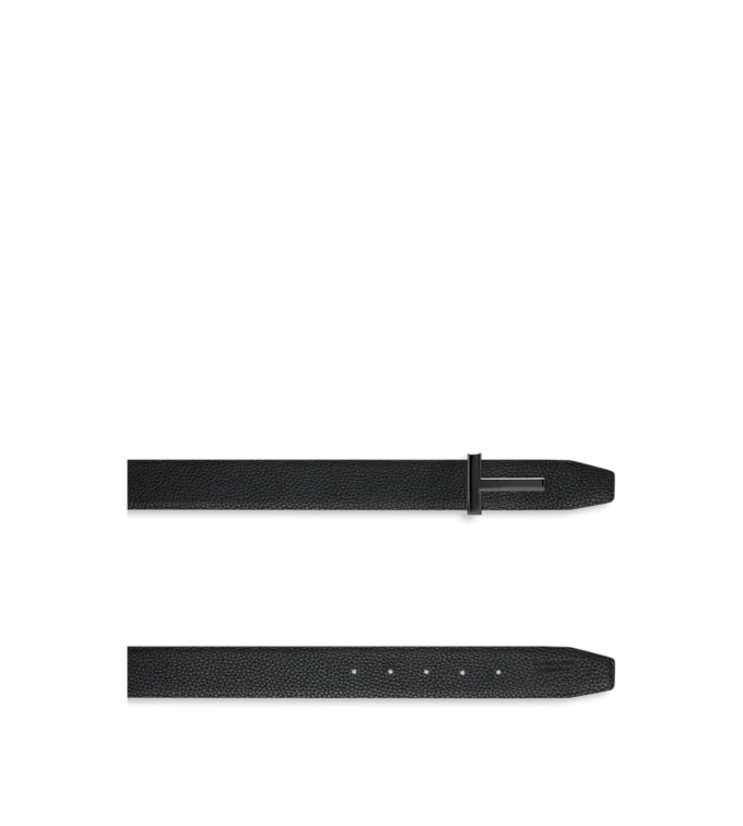 Grain Leather T Icon Belt