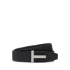 Grain Leather T Icon Belt