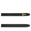 Grain Leather T Icon Belt