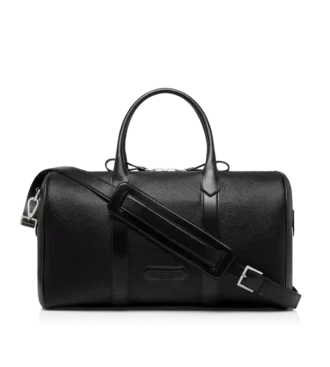 Grain Leather Wide Opening Medium Duffle