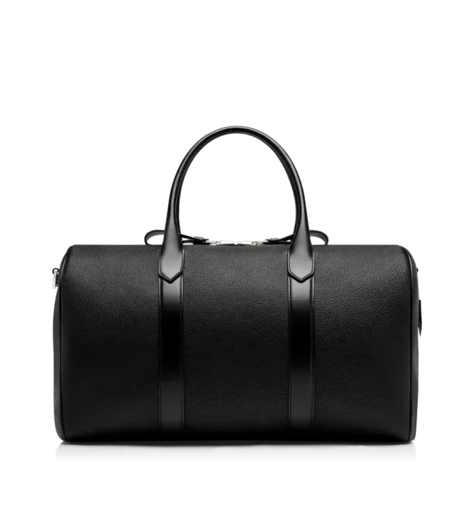 Grain Leather Wide Opening Medium Duffle