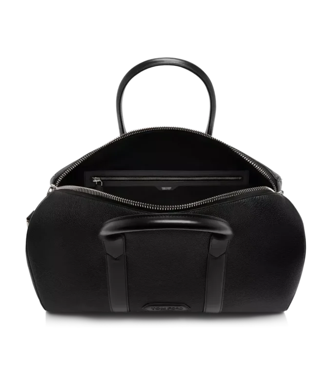 Grain Leather Wide Opening Medium Duffle