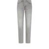 Graue Stretch-Jeans mit gerader Passform