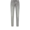 Graue Stretch-Slim-Fit-Jeans mit Webkante