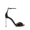 Halbglänzende, bedruckte Python-Sandale mit Fersenriemen Halbglänzende, bedruckte Python-Sandale mit Fersenriemen