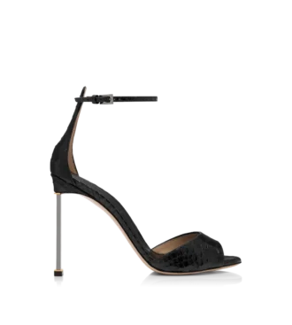 halbglnzende bedruckte python sandale mit fersenriemen 1 330x367 - Halbgl&auml;nzende, bedruckte Python-Sandale mit Fersenriemen
